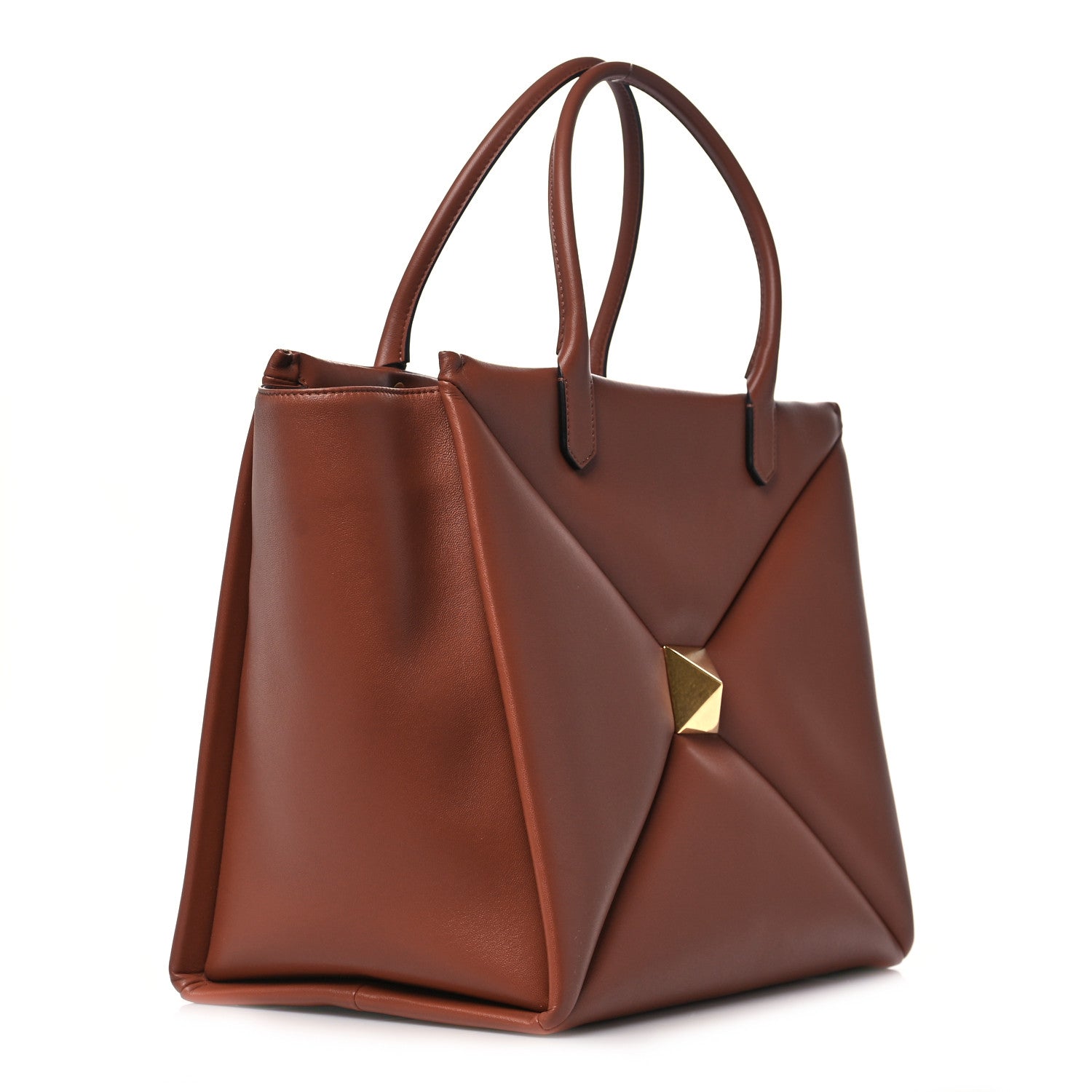 Valentino Garavani Nappa Large One Stud Handbag Gingerbread 2 of 7