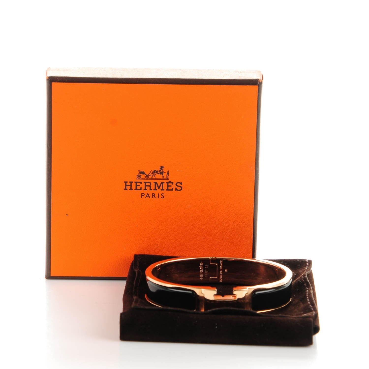 Hermes Enamel Narrow Clic Clac H Bracelet PM Black 5 of 5