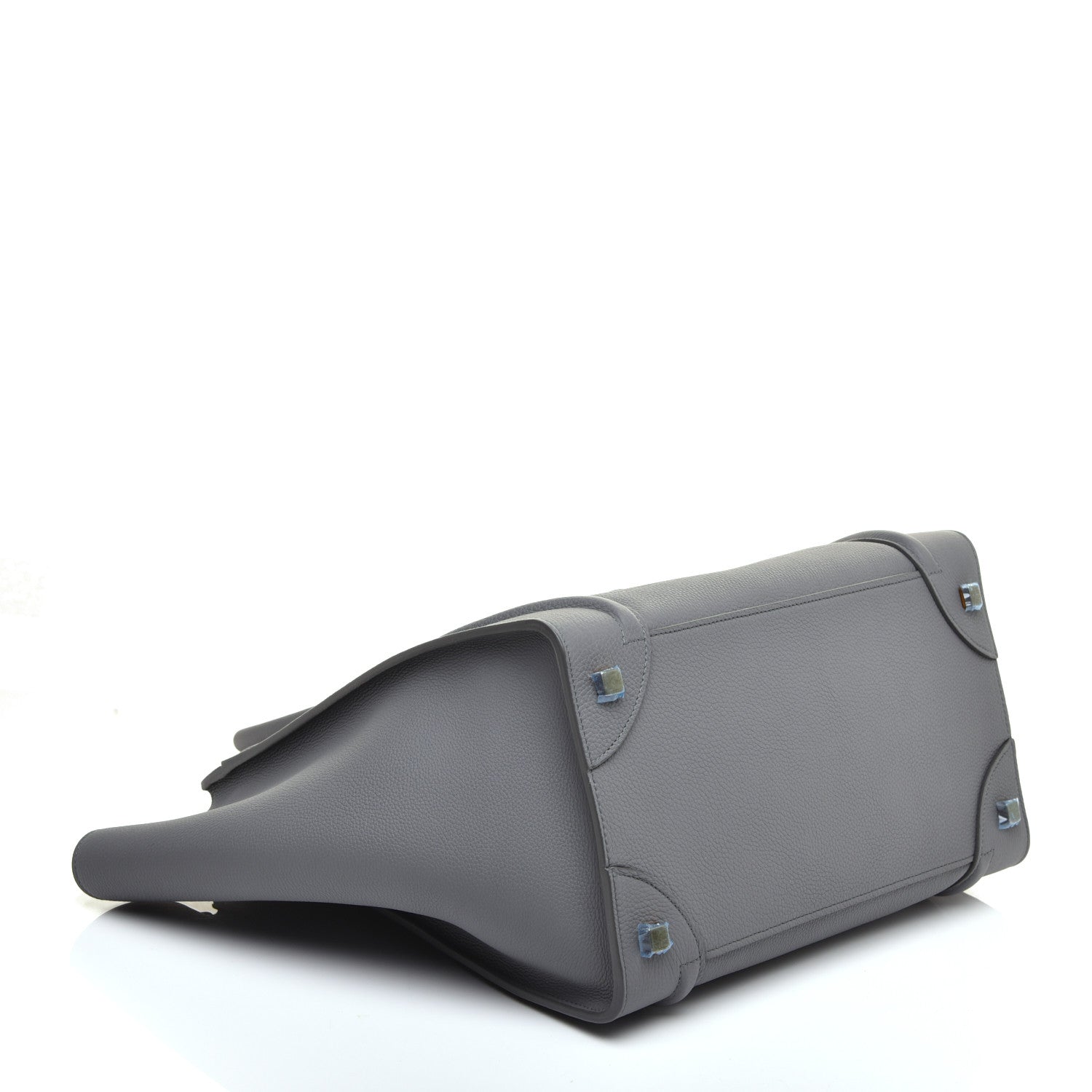 Celine Drummed Calfskin Mini Luggage Kohl 4 of 9