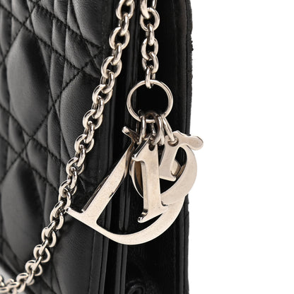 Christian Dior Lambskin Cannage Lady Dior Convertible Clutch Black 12 of 14