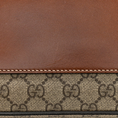 Gucci GG Supreme Monogram Linea A Hobo Brown 12 of 14