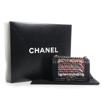 Chanel Tweed Calfskin Small Boy Flap Multicolor 9 of 9