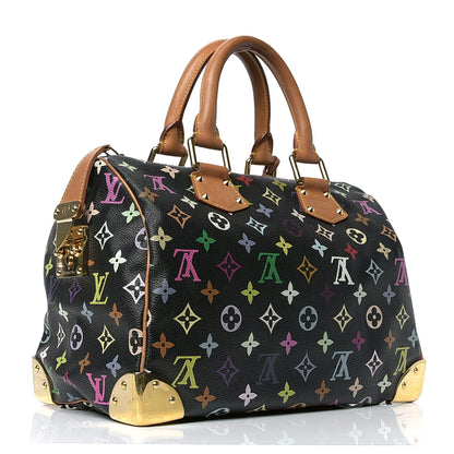 Louis Vuitton Monogram Multicolor Speedy 30 Black 2 of 8