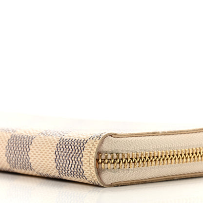 Louis Vuitton Damier Azur Clemence Wallet Rose Ballerine 7 of 11