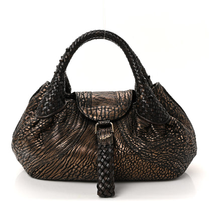 Fendi Metallic Nappa Small Spy Bronze Black 1 of 17