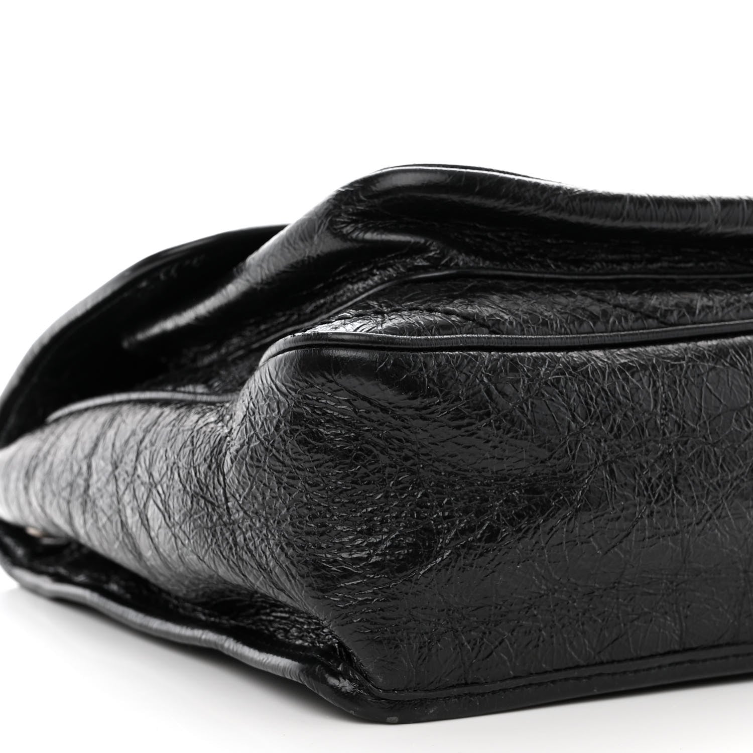 Saint Laurent Crinkled Calfskin Matelasse Monogram Large Niki Chain Satchel Black 9 of 10