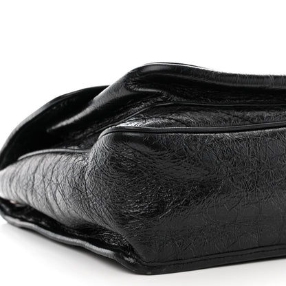 Saint Laurent Crinkled Calfskin Matelasse Monogram Large Niki Chain Satchel Black 9 of 10