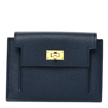 Hermes Epsom Kelly Pocket Compact Wallet Bleu Indigo 1 of 8