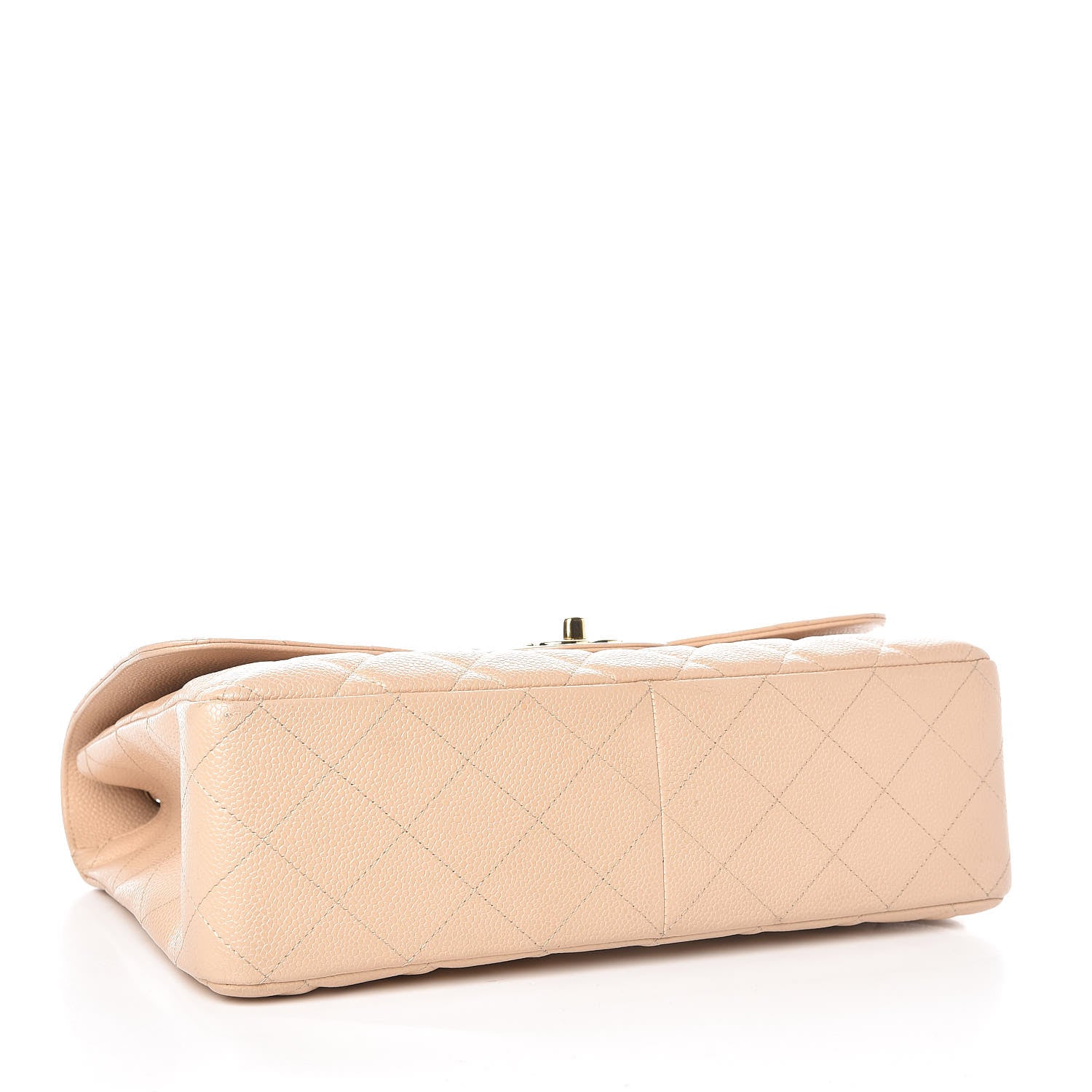 Chanel Caviar Quilted Jumbo Single Flap Beige Clair 4 of 9