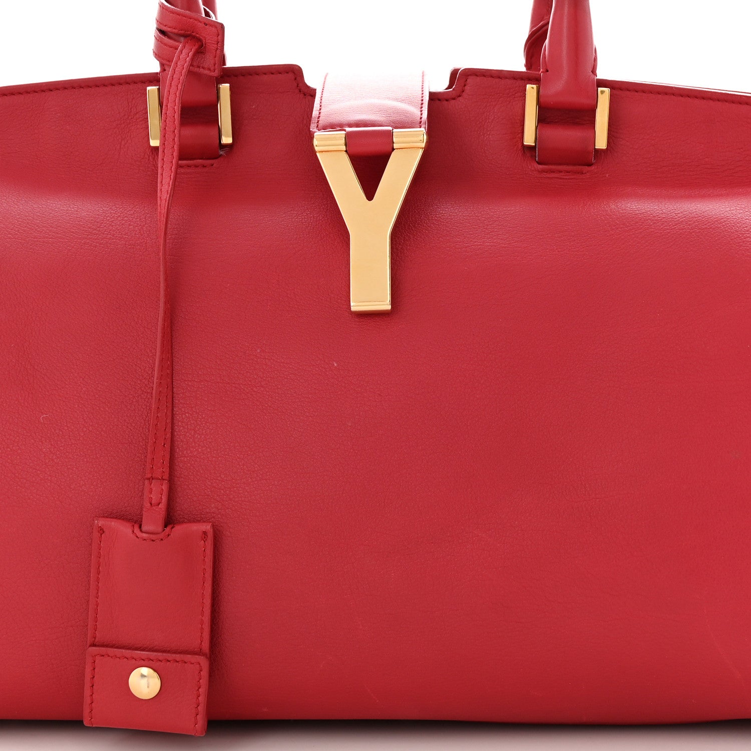 Saint Laurent Calfskin Medium Classic Y Cabas Red 7 of 21
