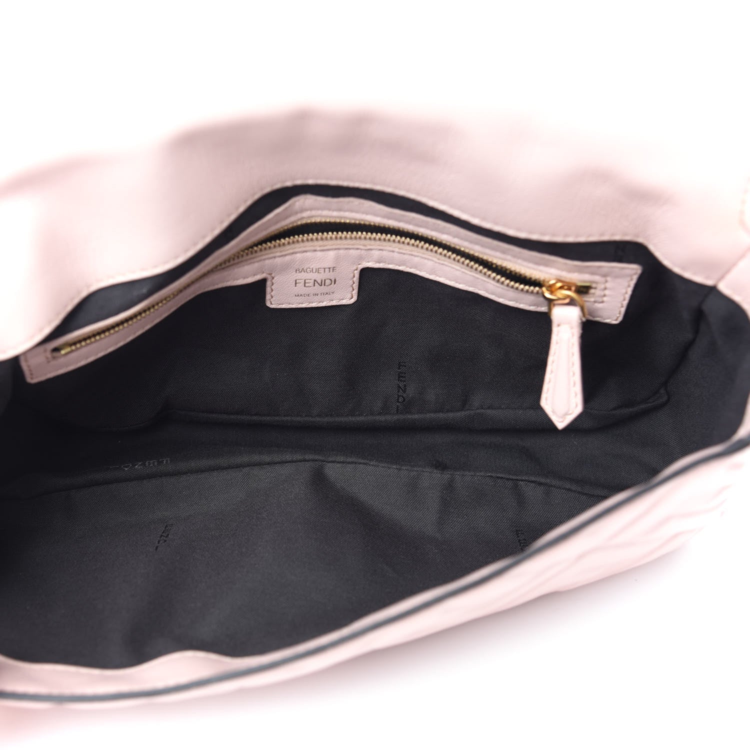 Fendi Nappa FF 1974 Embossed Baguette Rosa Quarzo 5 of 9