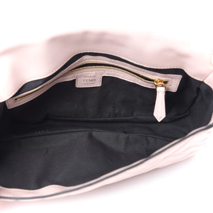 Fendi Nappa FF 1974 Embossed Baguette Rosa Quarzo 5 of 9
