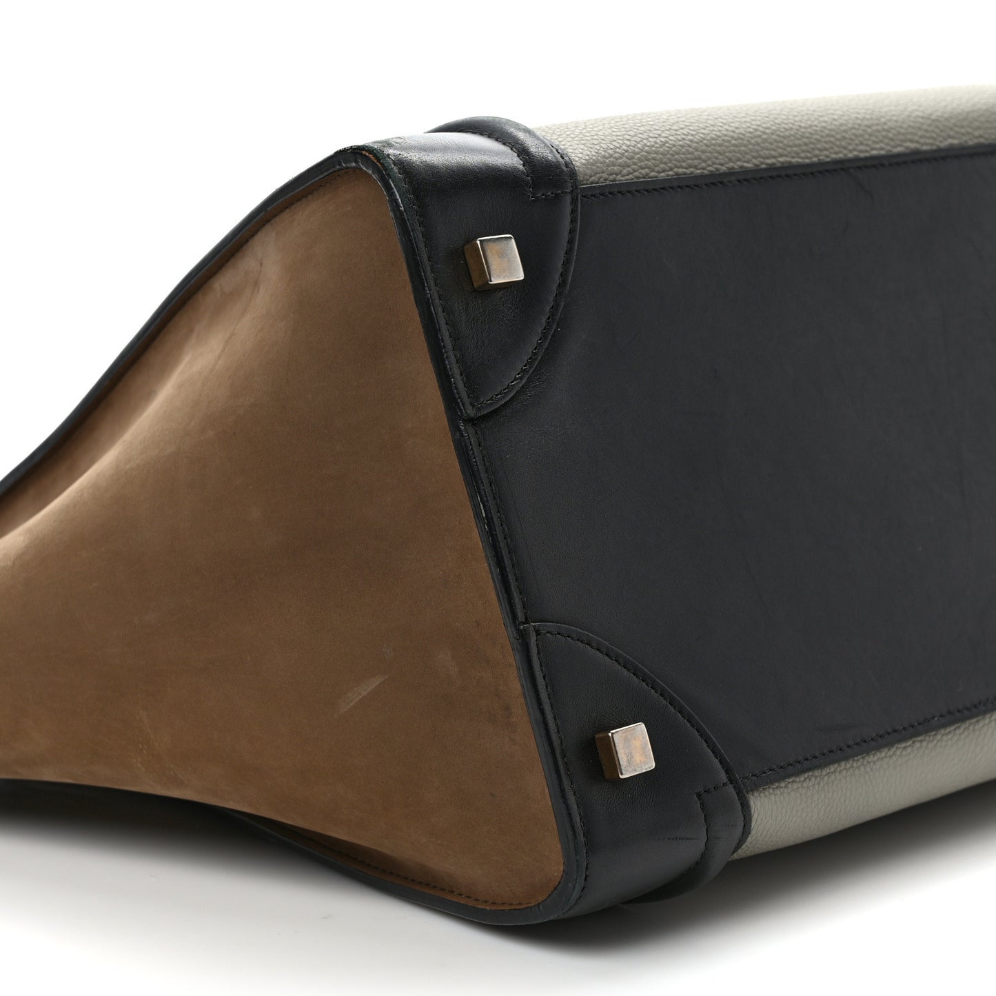 Baby Grained Calfskin Nubuck Mini Tri-Color Luggage Khaki