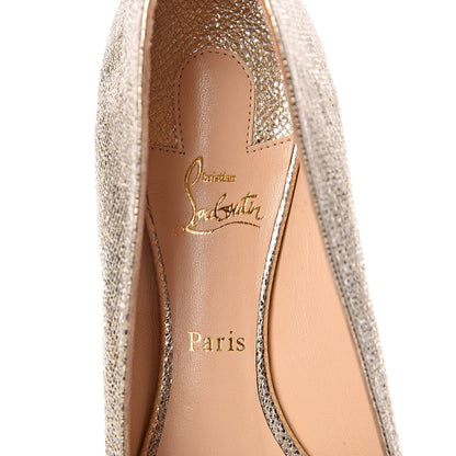 Christian Louboutin Metallic Nappa Merimee Flats 38.5 Platine 5 of 8