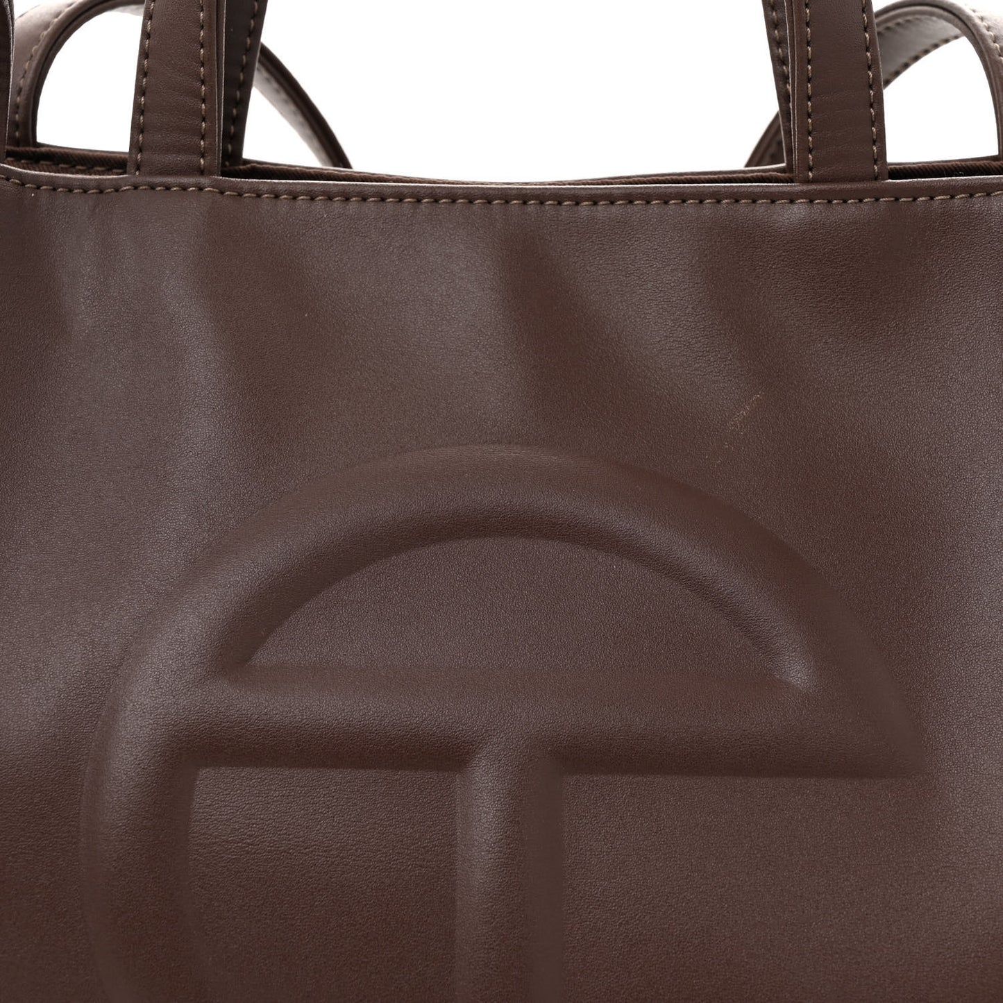 Vegan Leather Medium Shopping Bag Chocolate