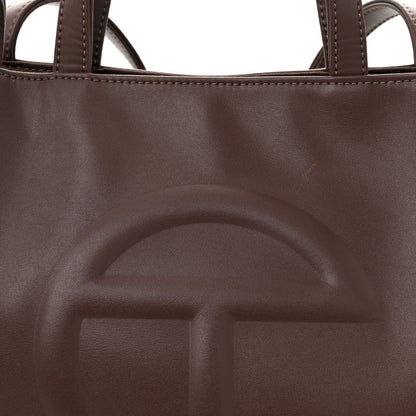 Telfar Vegan Leather Medium Shopping Bag Chocolate 8 of 13
