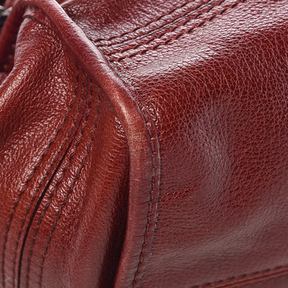 Burberry Calfskin Ashmore Tote Burgundy 9 of 17