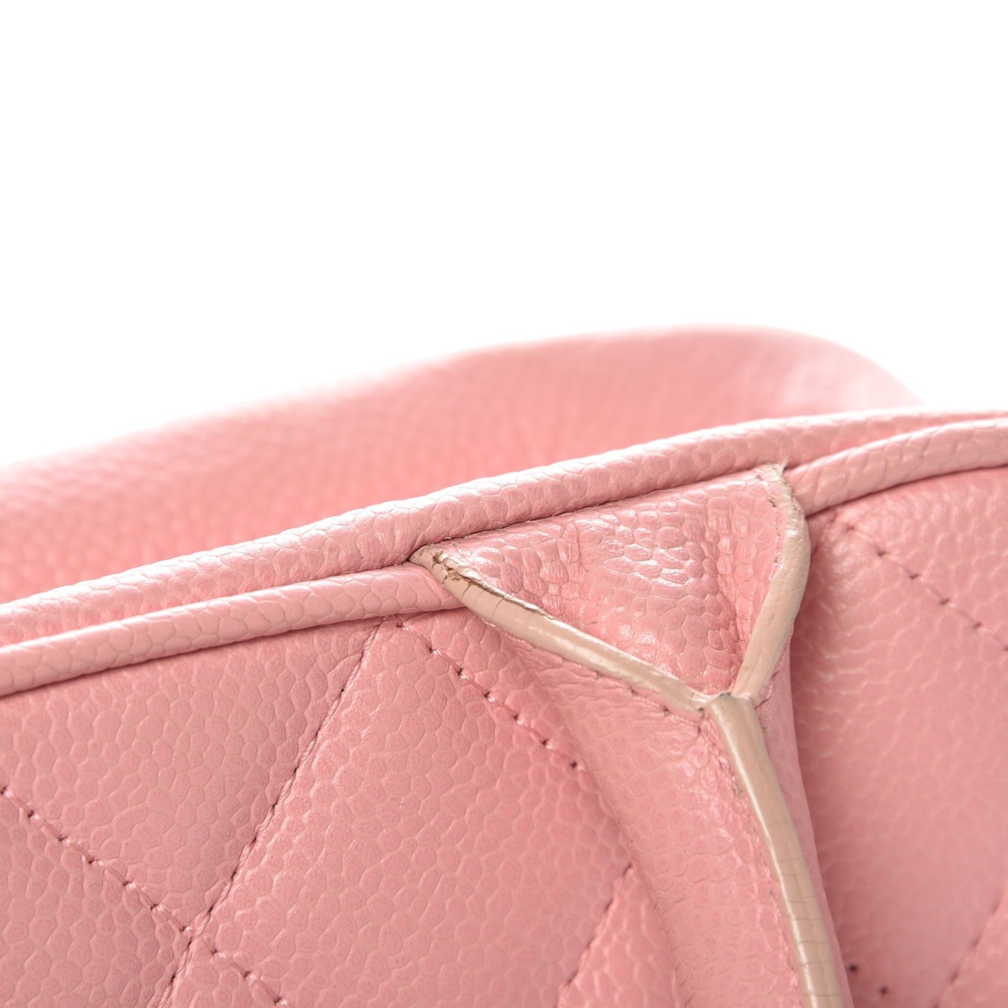 Caviar Quilted Small Bowler Pink