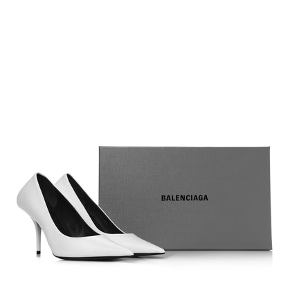 Balenciaga Soft Nappa Square Knife 80mm Pumps 38.5 White 9 of 9