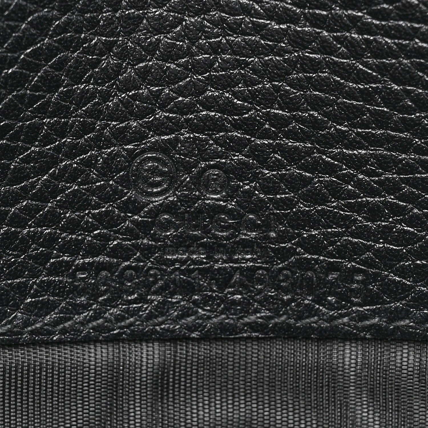 Gucci Pebbled Calfskin Soho Wallet On Chain Black 7 of 12