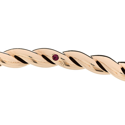 Roberto Coin 18K Yellow Gold Diamond Love in Verona Twist Open Bracelet 3 of 4
