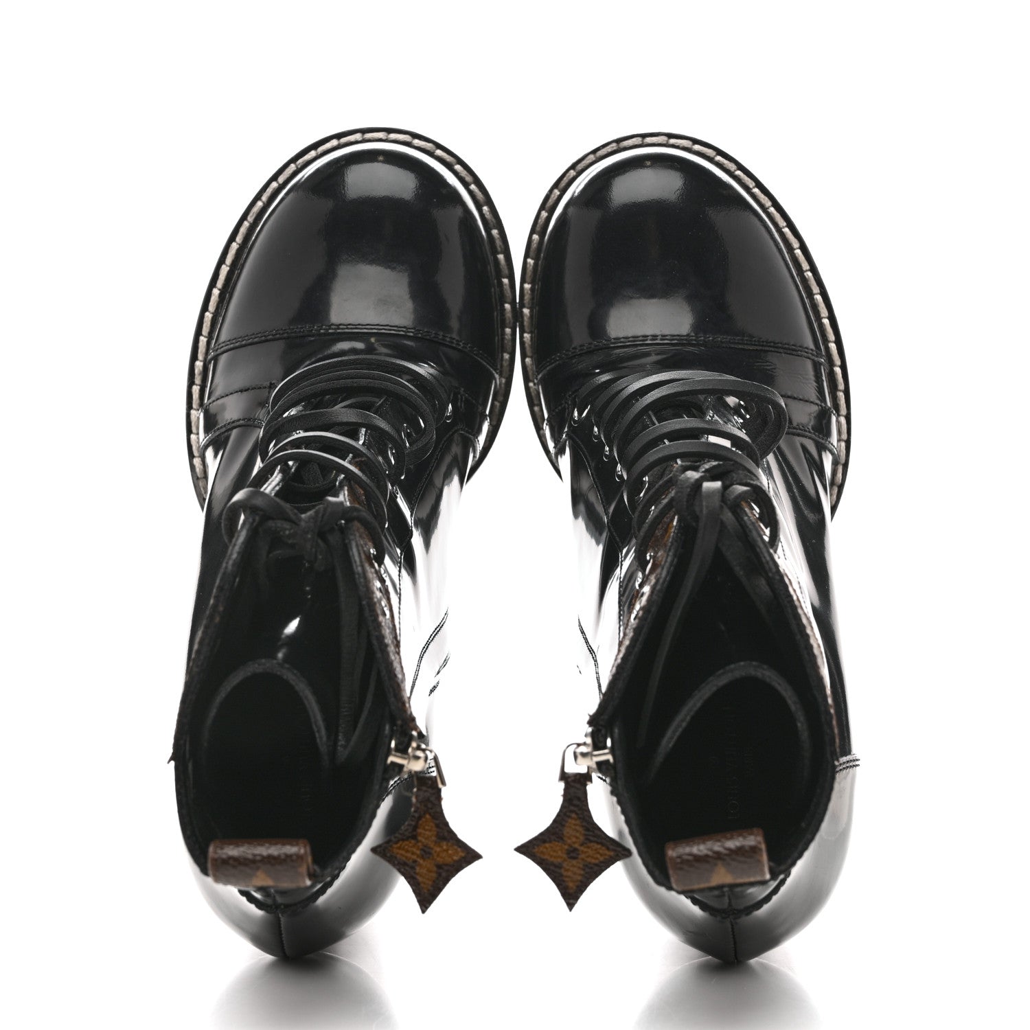 Louis Vuitton Glazed Calfskin Monogram Star Trail Ankle Boots 39 Black 2 of 13