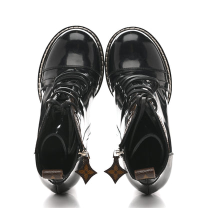 Louis Vuitton Glazed Calfskin Monogram Star Trail Ankle Boots 39 Black 2 of 13