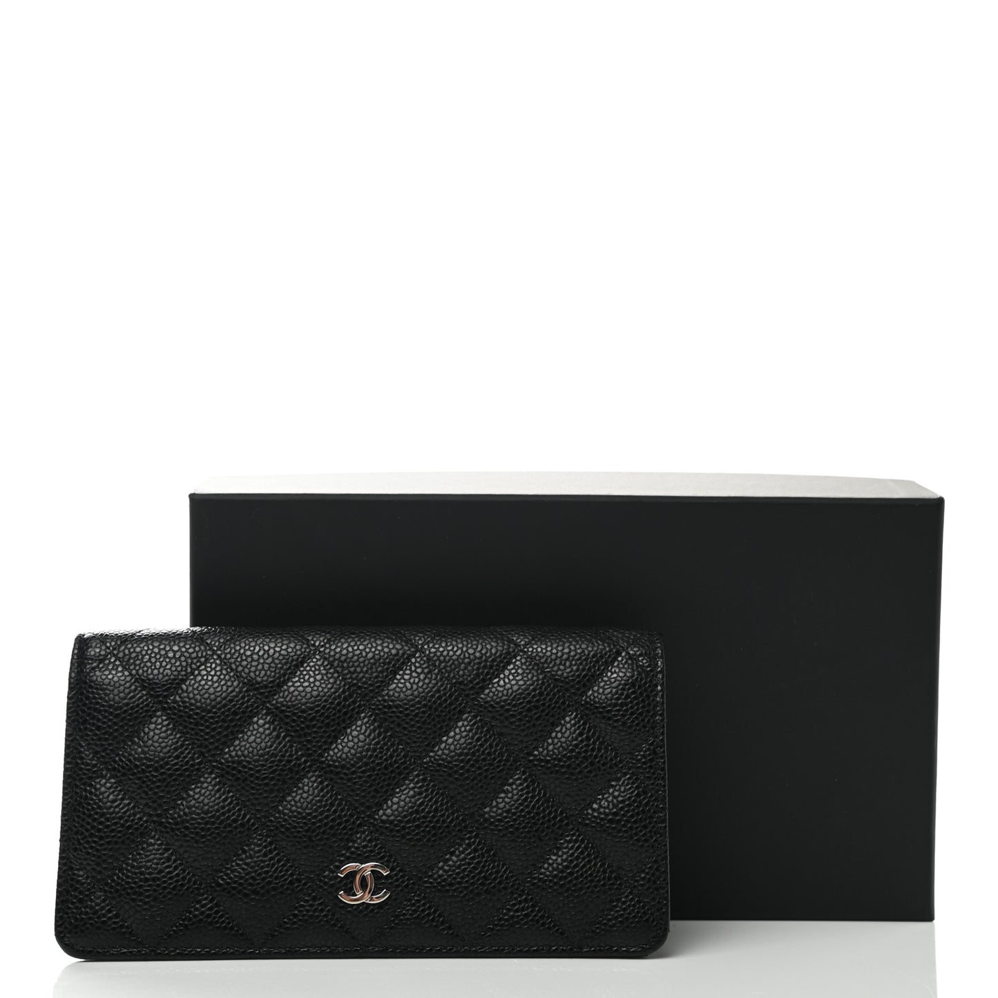 Caviar Quilted Yen Wallet Black