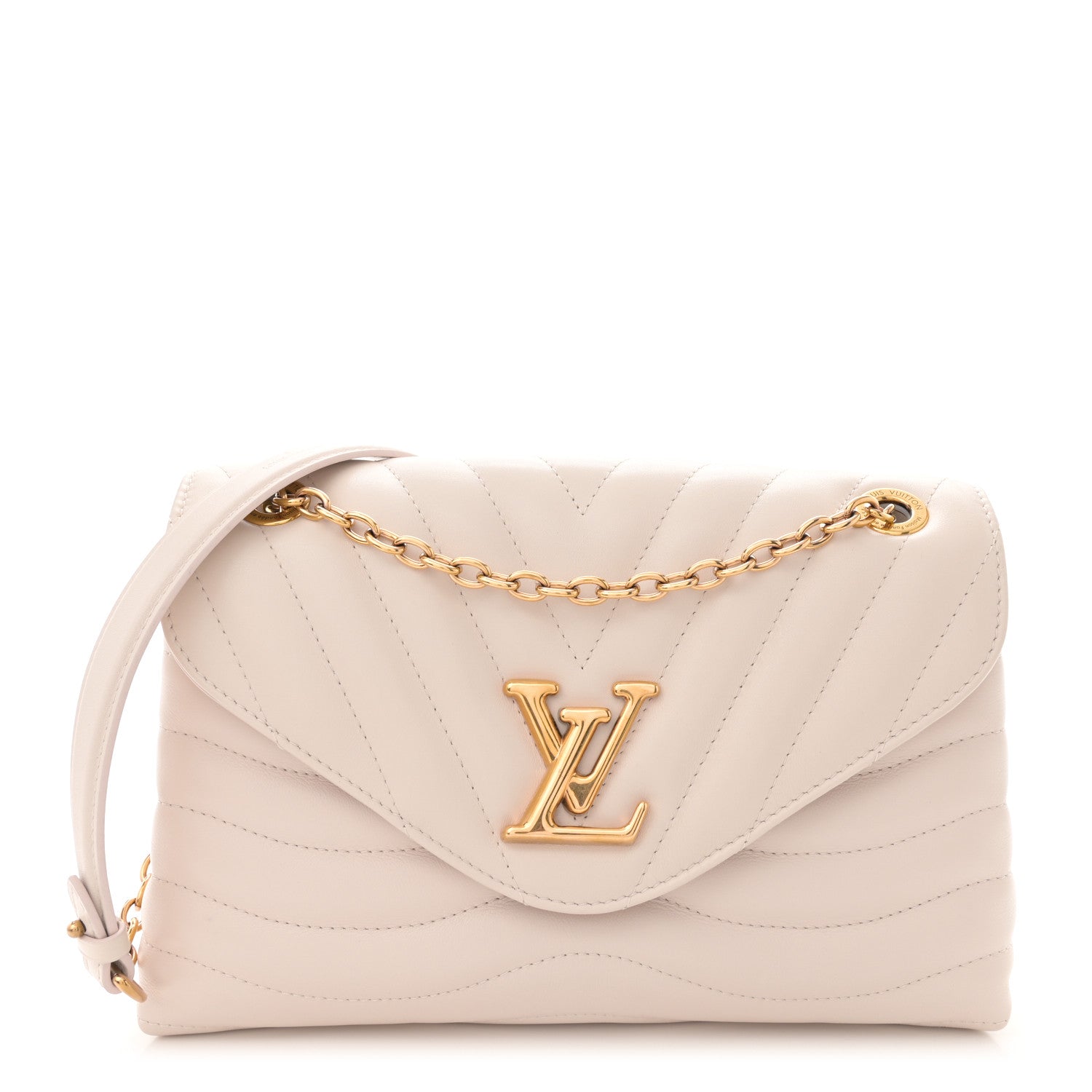 Louis Vuitton Calfskin LV New Wave Chain Bag GM Ivory 1 of 9