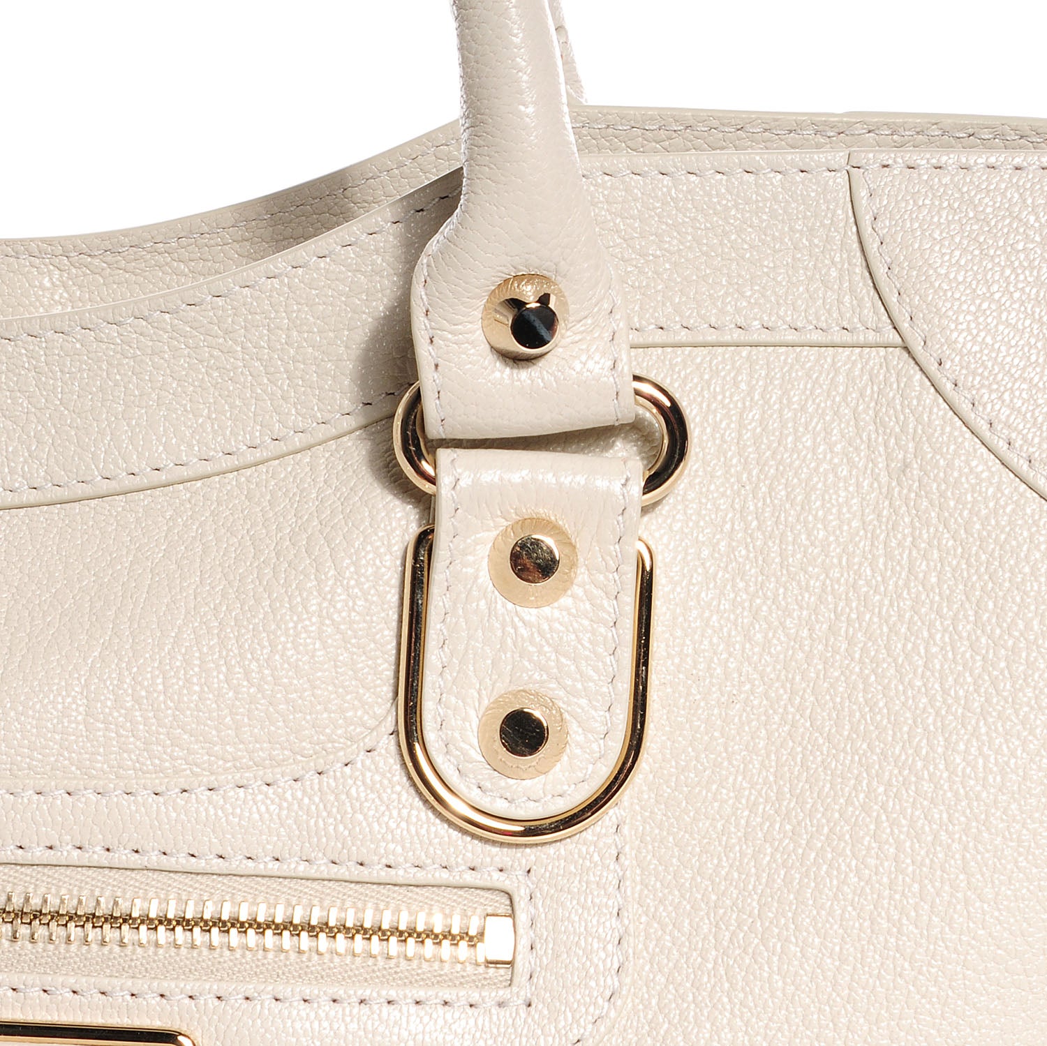 Balenciaga Chevre Gold Metallic Edge Hardware City Cream 4 of 14