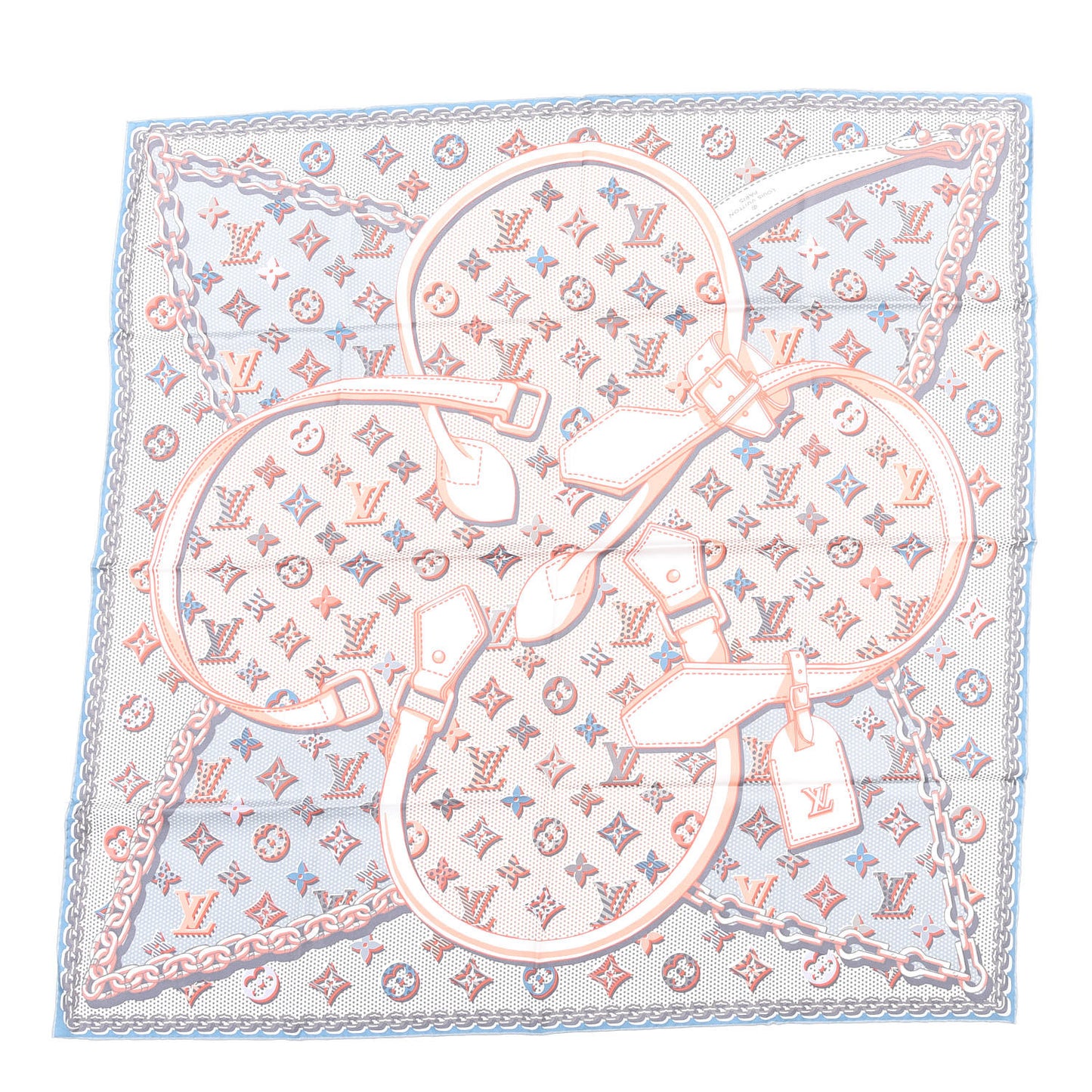 Silk Pop Monogram Scarf Blush Clair