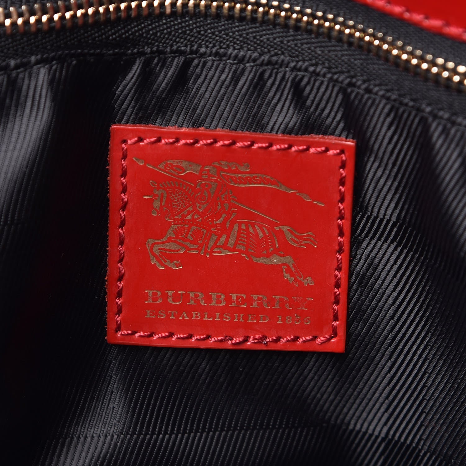 Burberry Nylon Patent Quilted Grange Tote Red 6 of 18