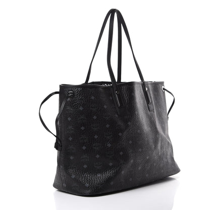 MCM Visetos Large Liz Reversible Shopper Tote Black 4 of 15