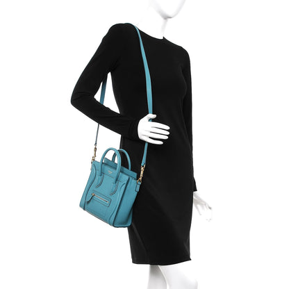 Celine Goatskin Nano Luggage Antarctic 2 of 9