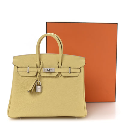 Hermes Togo Birkin 25 Jaune Poussin 11 of 11