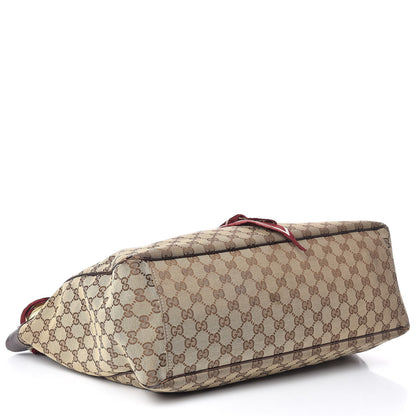 Gucci Monogram Large Positano Tote Brown 4 of 19