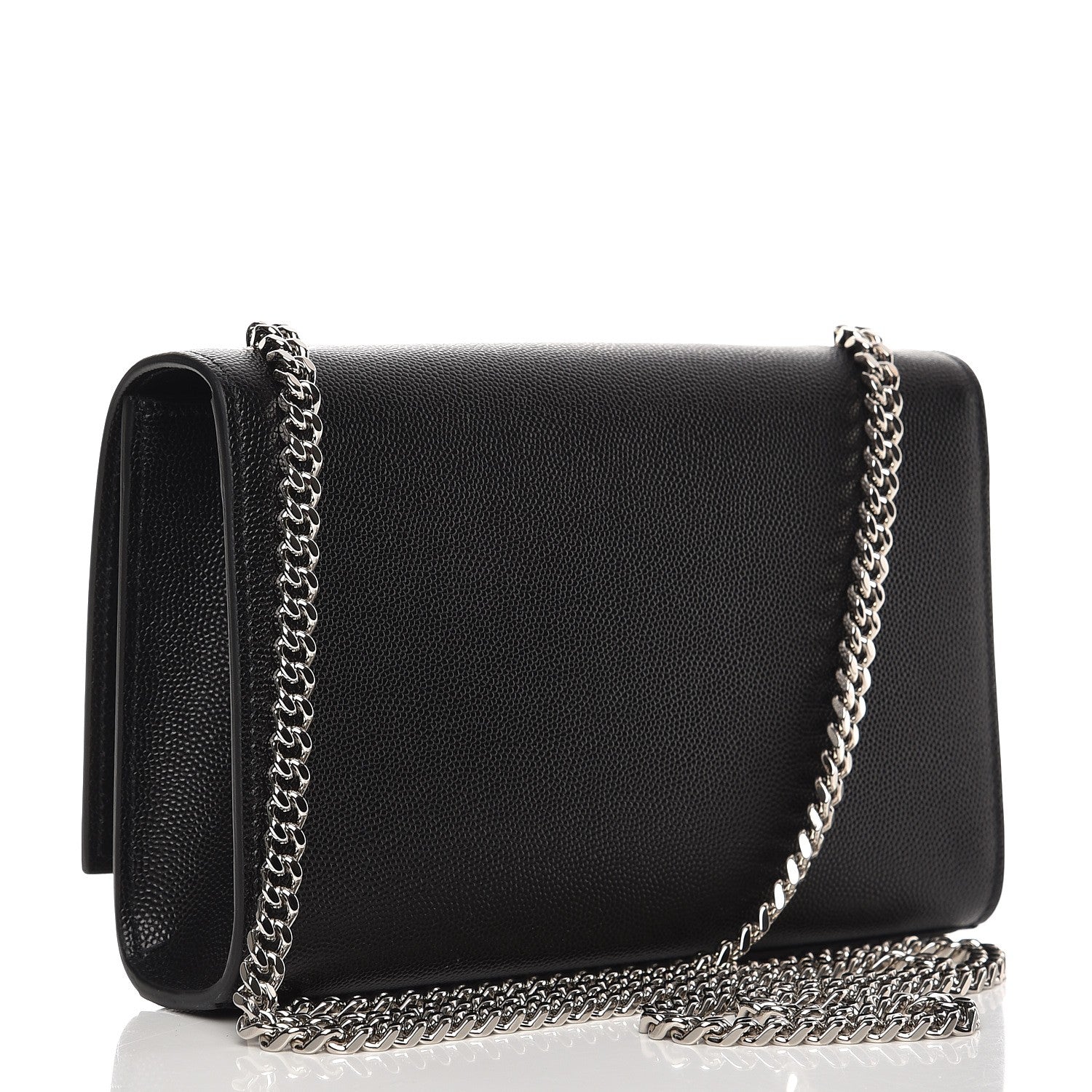 Saint Laurent Grain De Poudre Small Monogram Kate Satchel Black 3 of 7