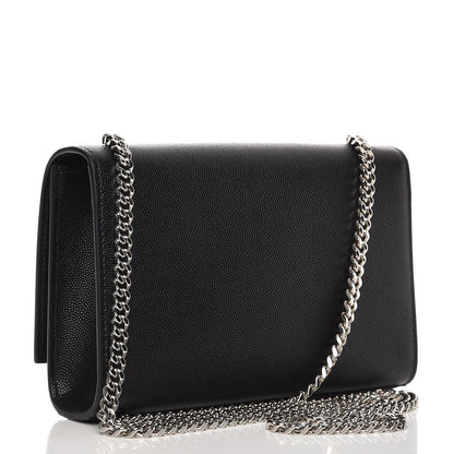 Saint Laurent Grain De Poudre Small Monogram Kate Satchel Black 3 of 7