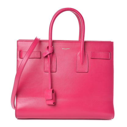 Saint Laurent Calfskin Small Sac De Jour Lipstick Fuchsia 1 of 11
