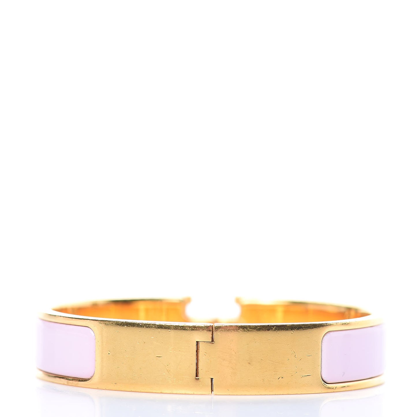 Enamel Narrow Clic Clac H Bracelet PM Rose Nacarat
