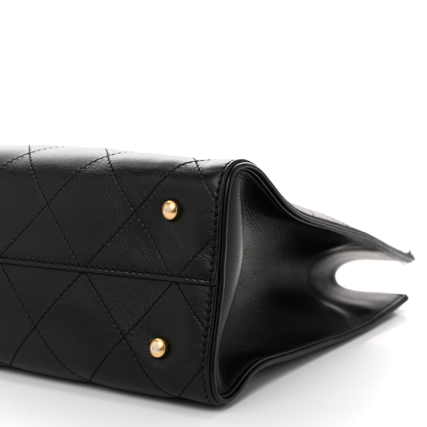 Chanel Calfskin Stitched Large Shopping Tote Black 10 of 11