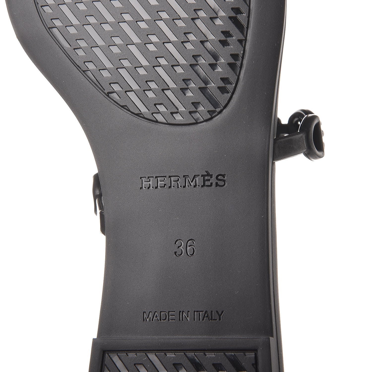 Hermes Rubber Chaine d'Ancre Rivage Sandals 36 Black 7 of 8