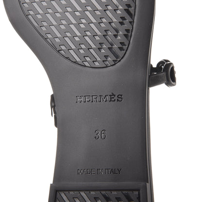 Hermes Rubber Chaine d'Ancre Rivage Sandals 36 Black 7 of 8