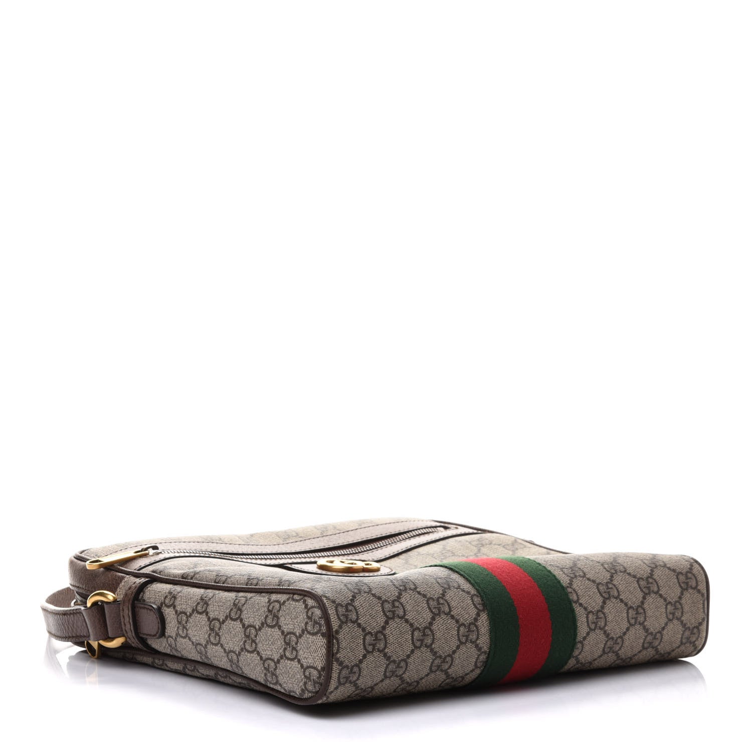 Gucci GG Supreme Monogram Web Medium Ophidia Messenger Bag Brown 4 of 12