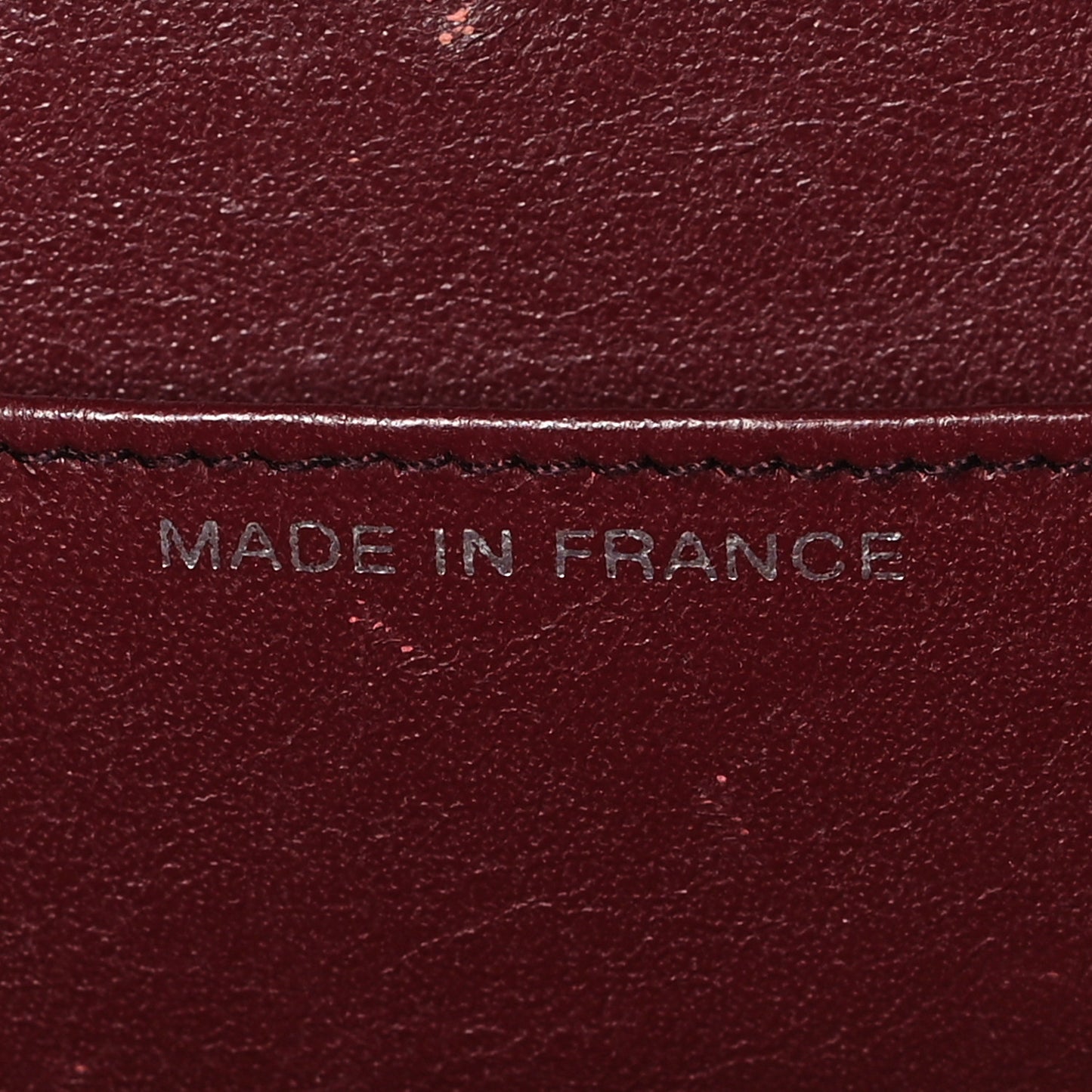 Wood Lambskin CC Vanity Case Brown Black