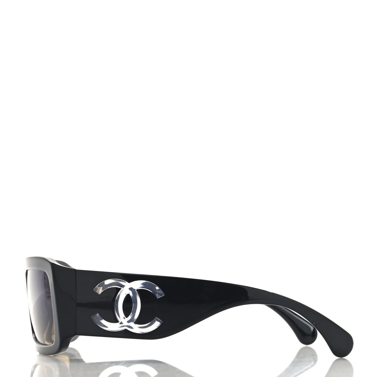 Chanel Acetate Polarized Rectangle Sunglasses 5526 Black 3 of 7