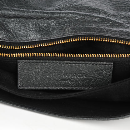 Balenciaga Agneau Giant 12 Gold Hardware Envelope Strap Clutch Gris Fossile 6 of 7