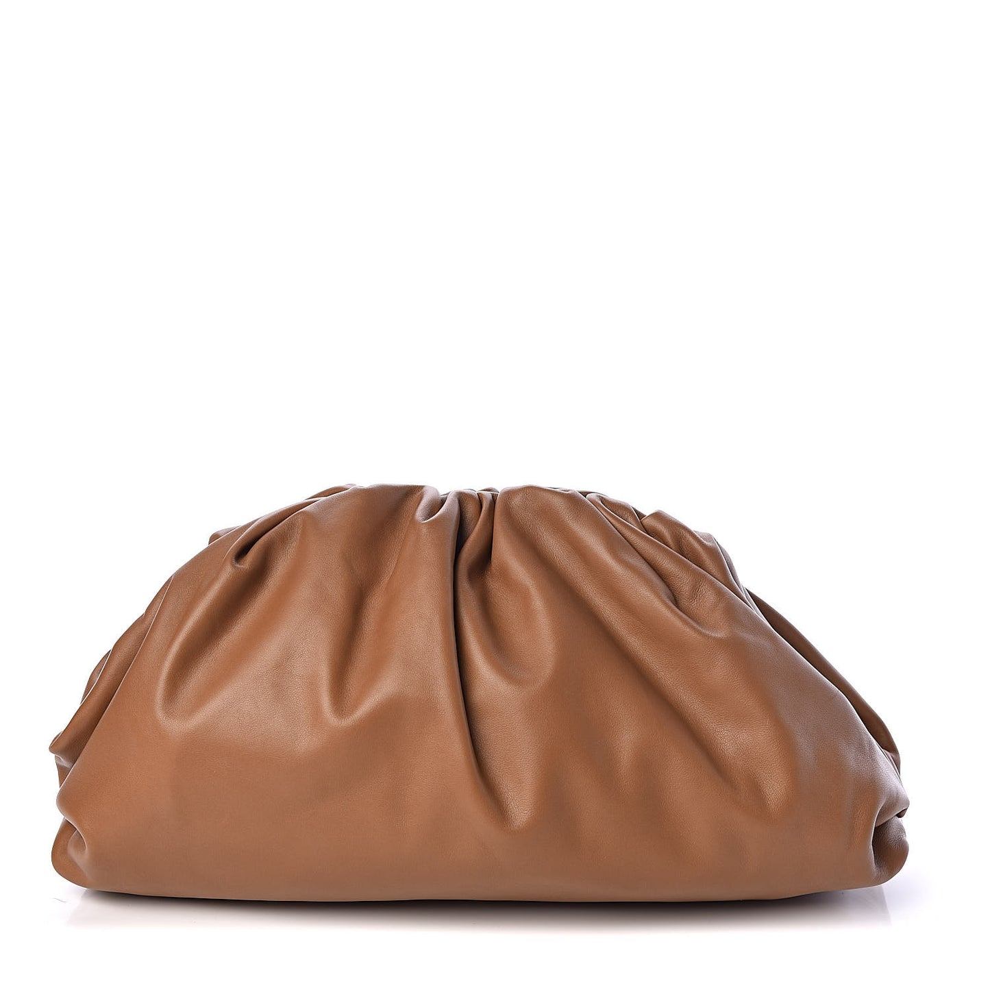 Smooth Butter Calf The Pouch Oversized Clutch Cammello