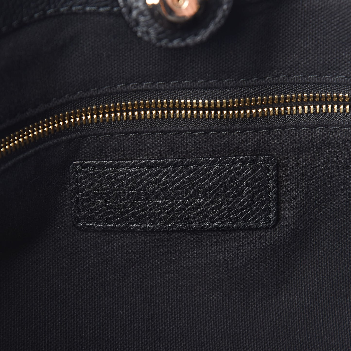 Grainy Calfskin House Check Small Canterbury Black