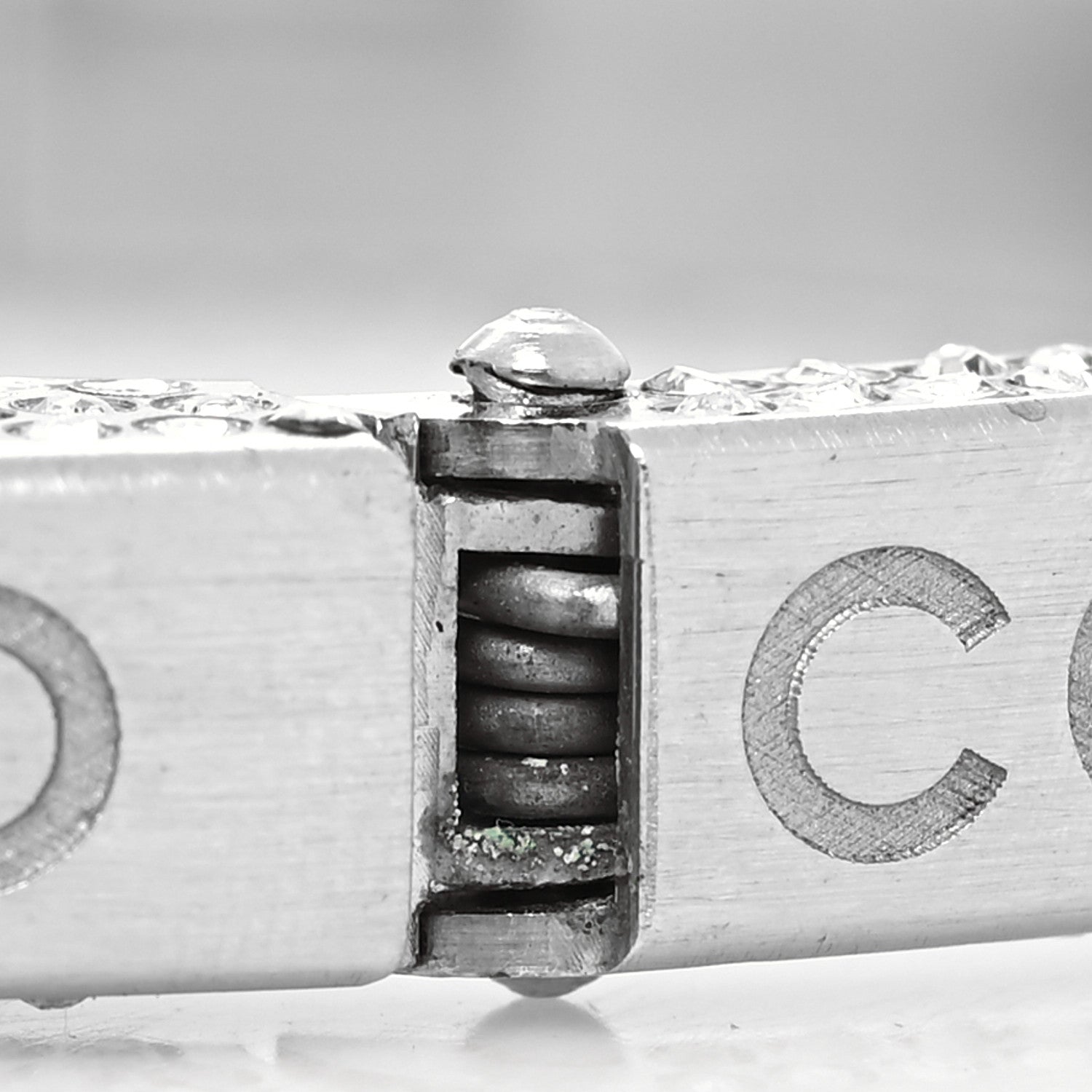 Chanel Swarovski Crystal Heart Bracelet Silver 6 of 6